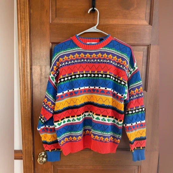 Vintage 80s/90s HEAD Abstract Knit Sweater - Picture 2 of 7